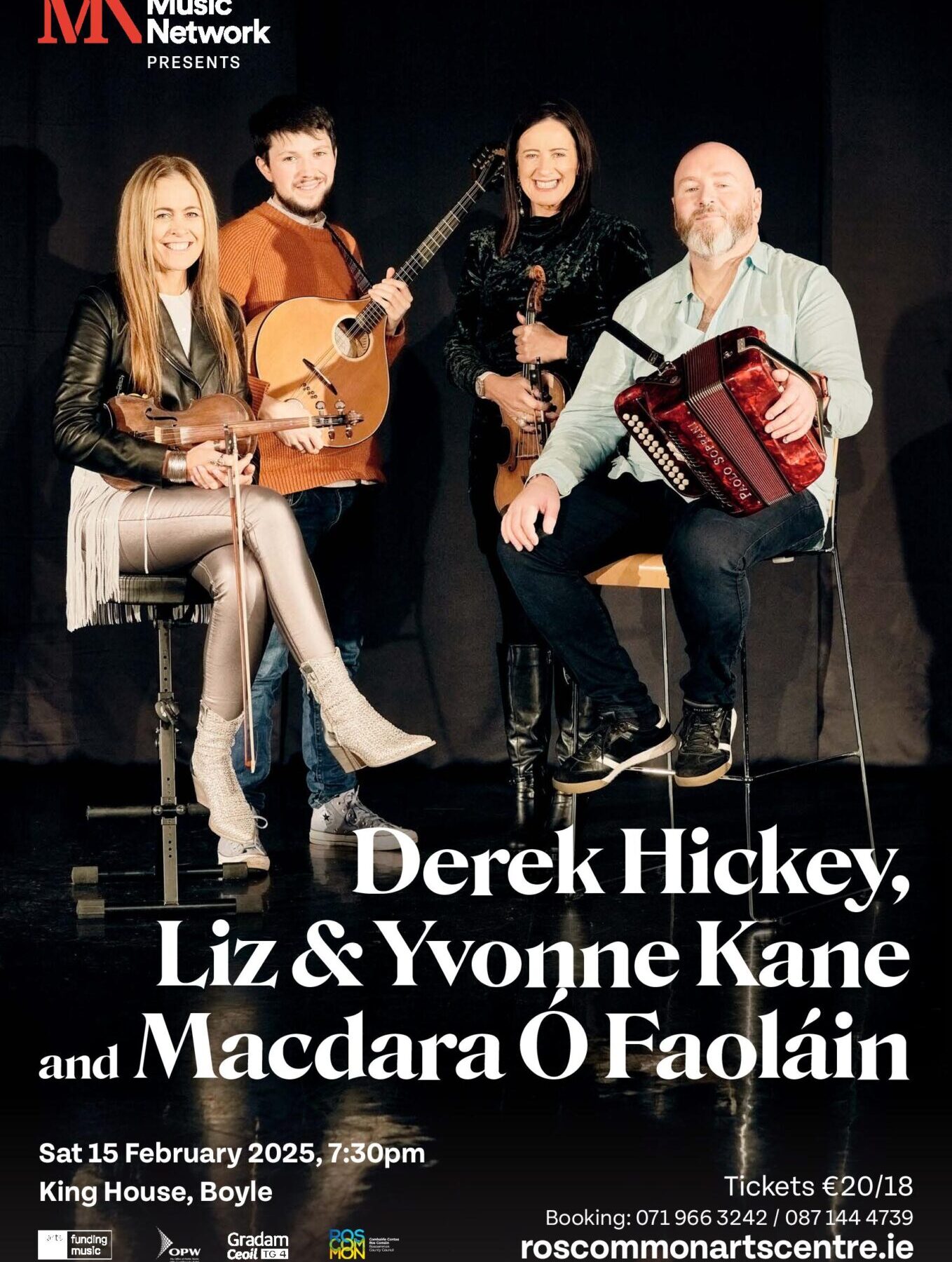 Derek Hickey, Liz & Yvonne Kane and Macdara Ó Faoláin King House Feb 15 2025