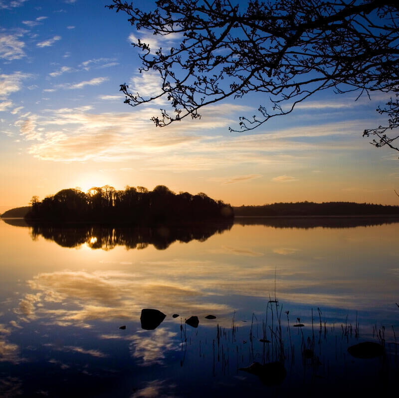Sunset over Lough Key & Activity Park, Boyle, Co Roscommon